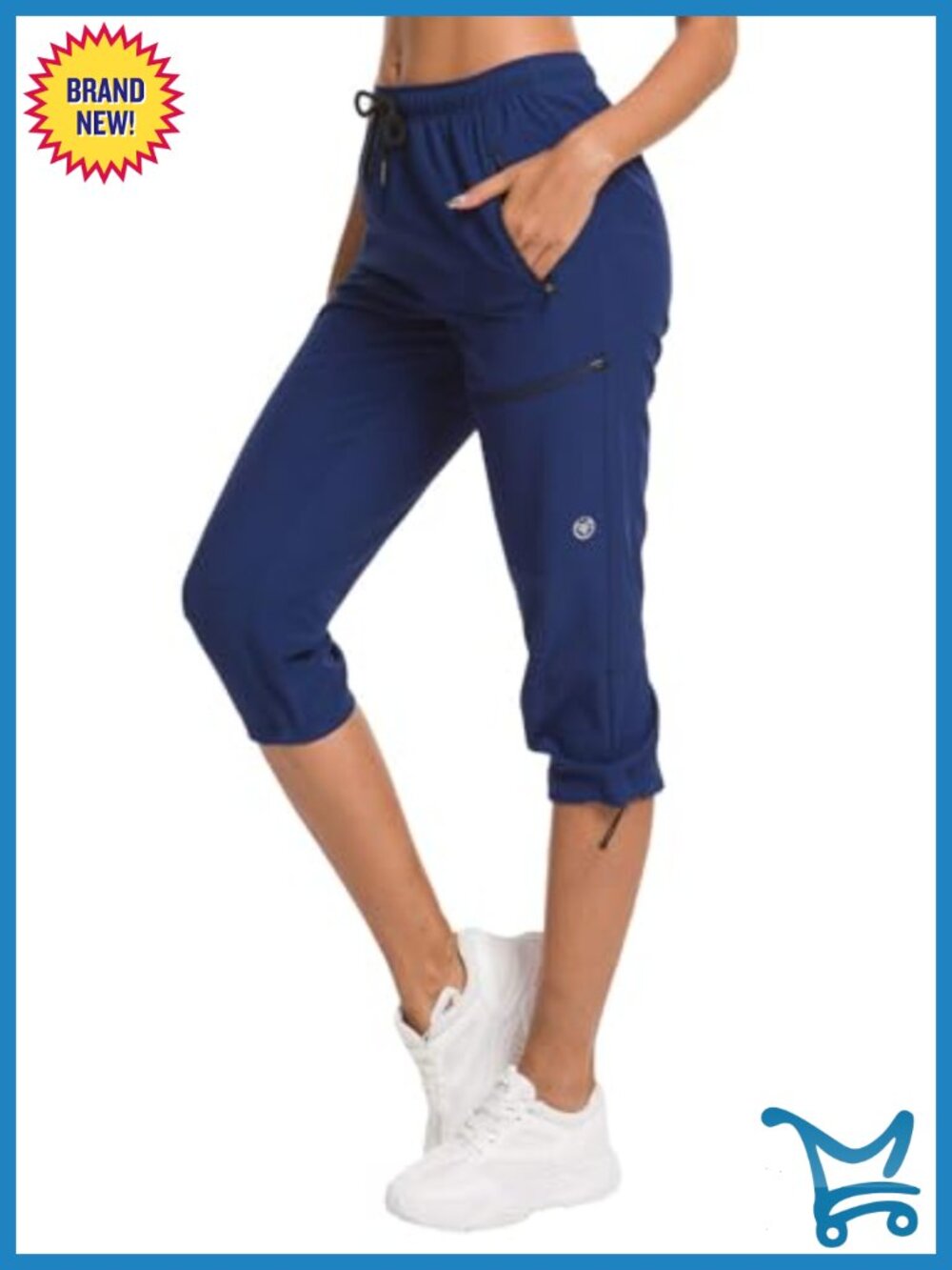 Quick Dry Cargo Hiking Capris Cropped Pants UPF 50+ Water Resistant
